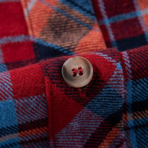 Red Plaid Print Loose Vintage Shirt