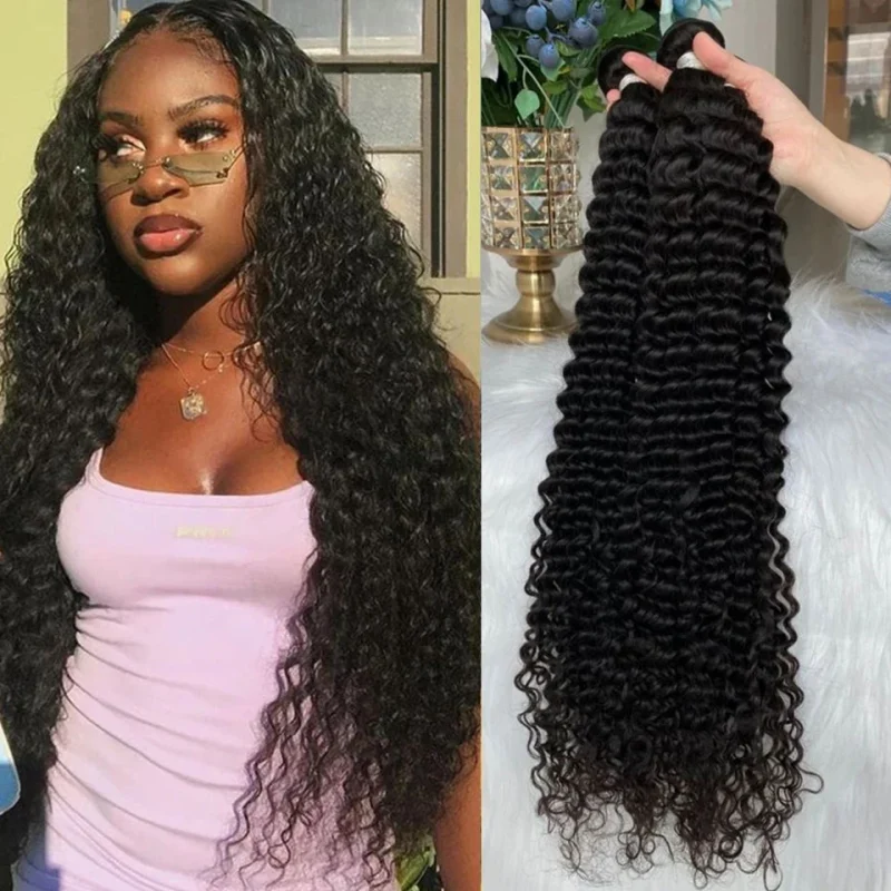 Peruvian Kinky Curly Human Hair Bundles Wholesale 1/3/4 Pieces 3