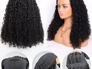 3 IN ONE Half Wigs Human Hair Human Hair Multi Parting Curly Wigs Kinky Curly Full Machine Made Wigs Human Hair Cheap Wigs On Cl 2