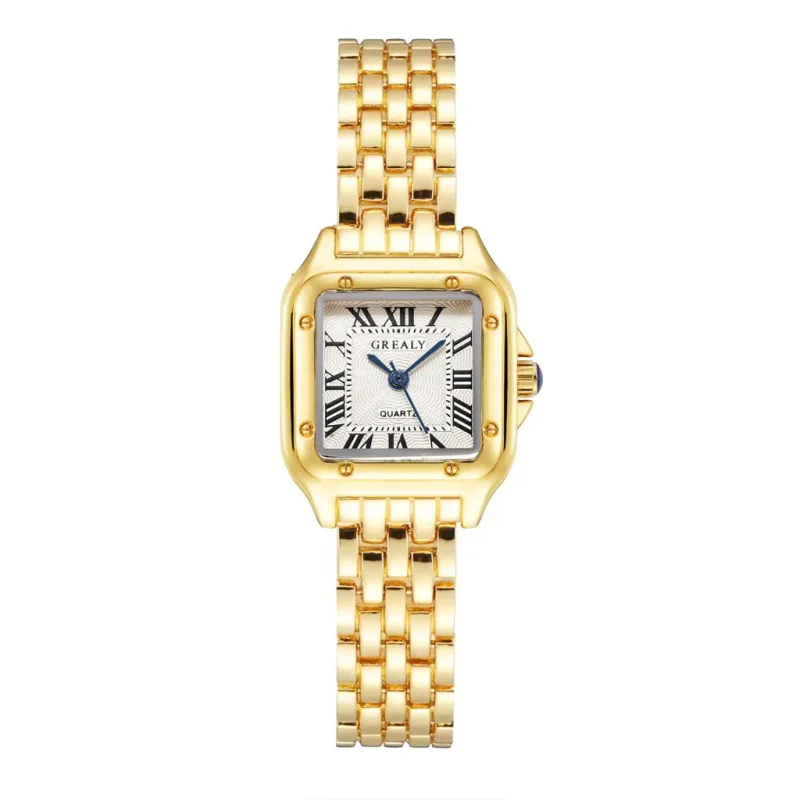 Women Watch Light Luxury Brand Business Gold Stainless Steel Ladies Fashion Quartz Watches Female Clock Bracelet Wristwatch 3