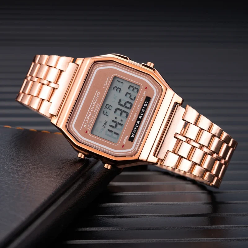 Digital Watches For Men Sports Waterproof Bracelet Clock Gold Electronice LED Wristwatch Women Casucal montre homme relogio 2