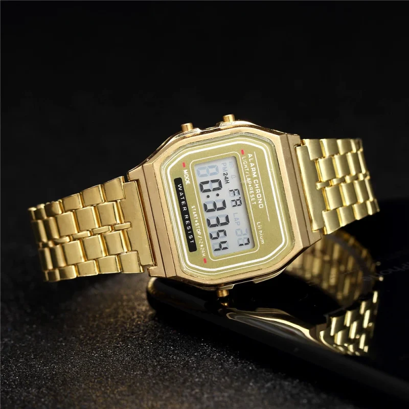 Digital Watches For Men Sports Waterproof Bracelet Clock Gold Electronice LED Wristwatch Women Casucal montre homme relogio 4