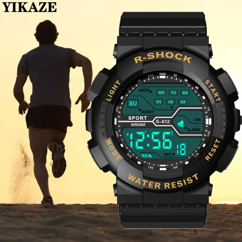 Outdoor Sport Men Watch Multifunction Large Screen LED Electronic Waterproof Luminous Military Digital Wristwatches Reloj Hombre 3