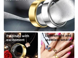 2025 New Smart Ring Men Women, Heart Rate and Blood Oxygen Monitor Smartring IP68 & 5ATM Waterproof, Multi-sport Mode Rings Man 2