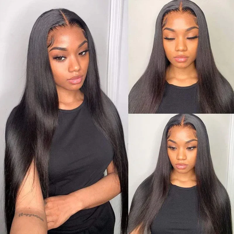 Malaysian Human Hair Natural straight Bundles With Frontal Closure 4*4 4
