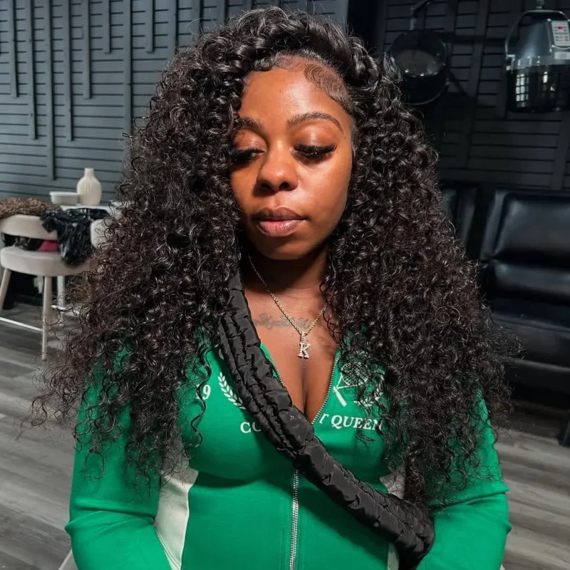 3 IN ONE Half Wigs Human Hair Human Hair Multi Parting Curly Wigs Kinky Curly Full Machine Made Wigs Human Hair Cheap Wigs On Cl 1