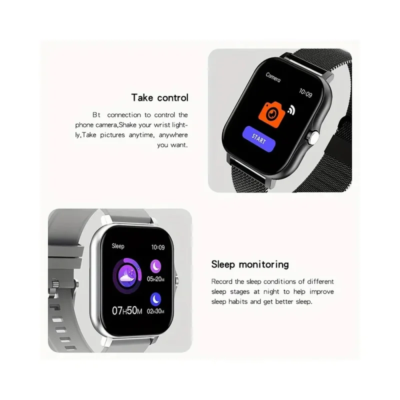 2025 Smartwatch Android Phone 1.44''Inch HD Screen Bluetooth Call Blood Oxygen/Pressure Monitoring Smart Watch Women Men Gift 4