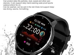 LIGE Smart Watch Women Men Full Touch Screen Bluetooth 5.2 Call Waterproof Watches Sports Fitness Tracker Factory IP67 ZL02 New 2