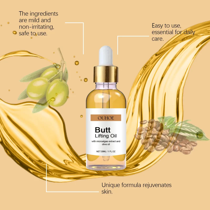 Buttock Enlargement Oils Hip Lifting Oil Hip Growth Firming Nourishing Moisturize Tighten Shaper Bum Sexy Body Massage Care 4