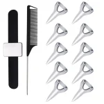 12 Pcs Hair Sectioning Ring Metal Hair Parting Ring for Braiding Curling Styling New 1
