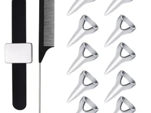 12 Pcs Hair Sectioning Ring Metal Hair Parting Ring for Braiding Curling Styling New 1