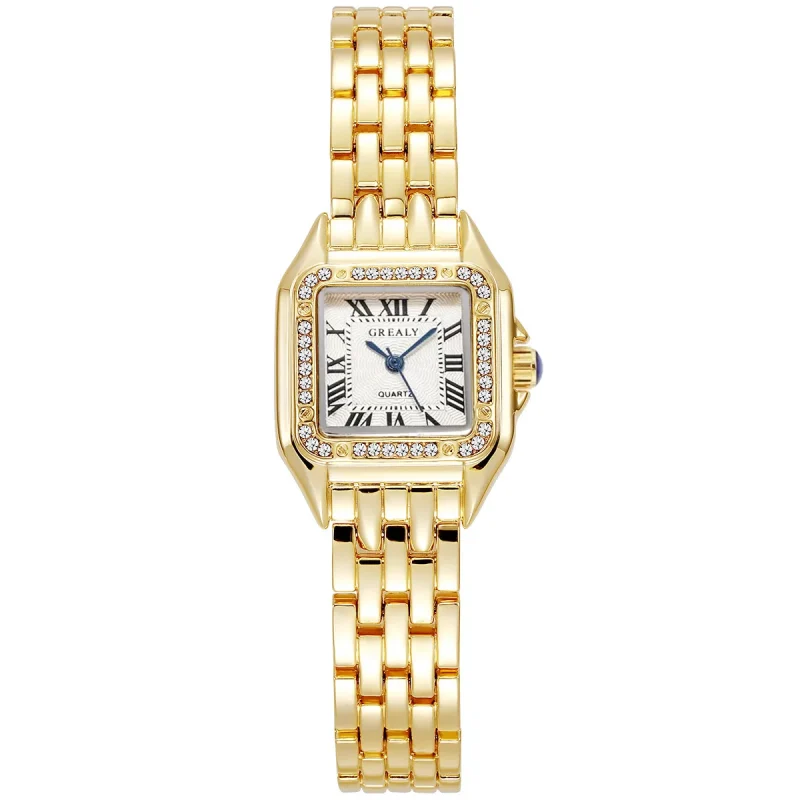 Women Watch Light Luxury Brand Business Gold Stainless Steel Ladies Fashion Quartz Watches Female Clock Bracelet Wristwatch 5
