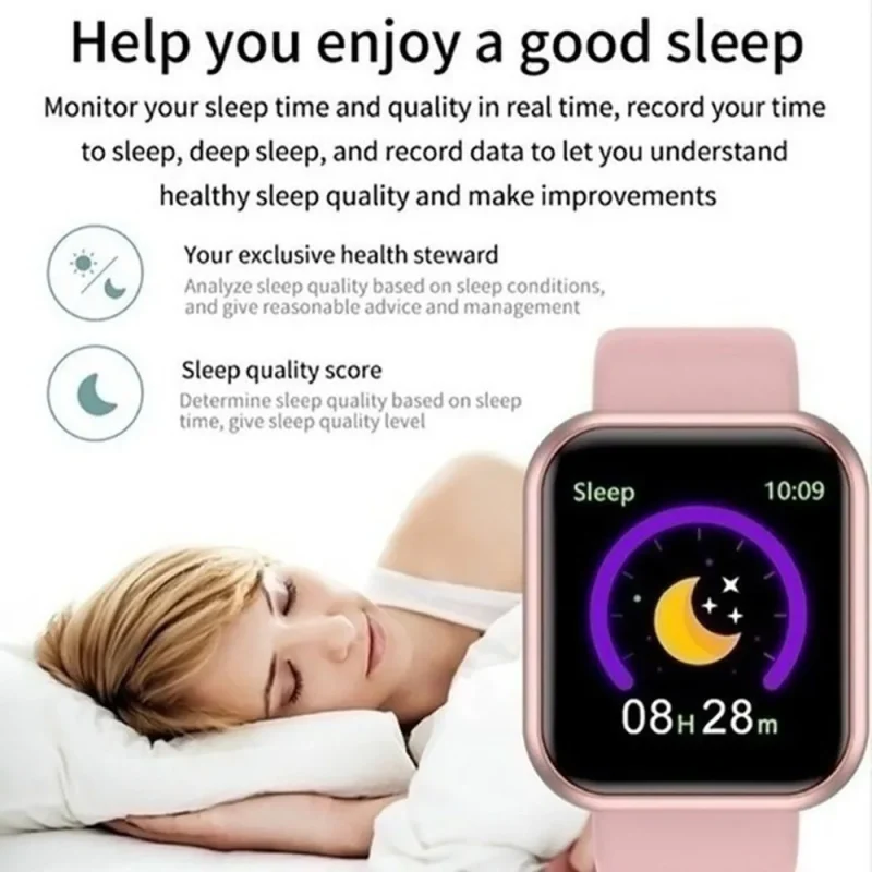 Multifunctional Smart Watch Men Women Bluetooth Connected Phone Music Fitness Sports Bracelet Sleep Monitor Y68 Smartwatch D20 2
