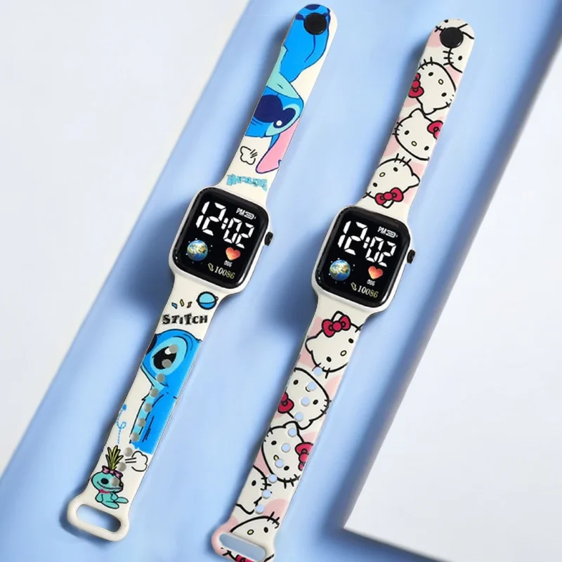 Stitch Children Watches Girls Reloj Inteligente Para Niños Niña Reloj Hello Kitty Digital Watch Women Relógio Infantil 1