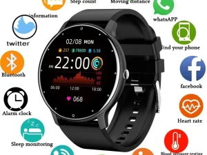 LIGE Smart Watch Women Men Full Touch Screen Bluetooth 5.2 Call Waterproof Watches Sports Fitness Tracker Factory IP67 ZL02 New 1
