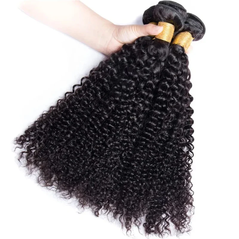 Peruvian Kinky Curly Human Hair Bundles Wholesale 1/3/4 Pieces 2