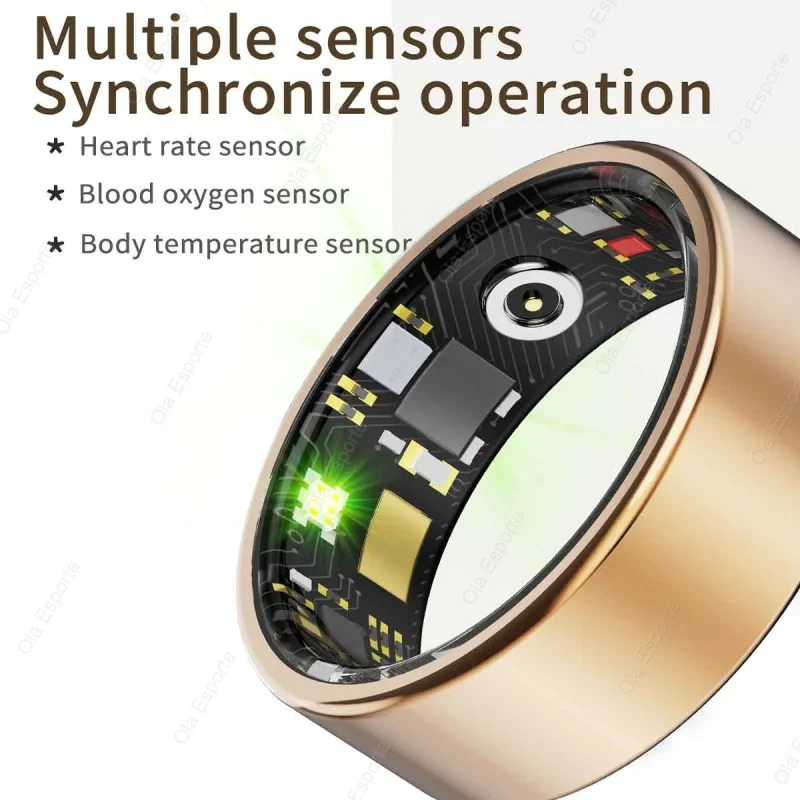 2025 New Smart Ring Men Women, Heart Rate and Blood Oxygen Monitor Smartring IP68 & 5ATM Waterproof, Multi-sport Mode Rings Man 4