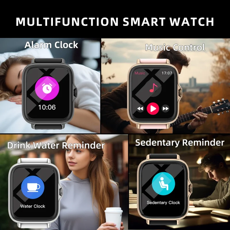 Waterproof Smart Watch with Message Answer Call Sleep Monitoring Sports Pedometer Information Alerts For iPhone Android 5