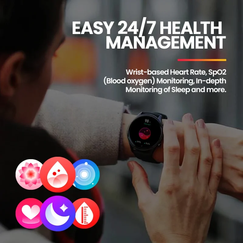 Zeblaze Btalk 3 Plus Voice Calling Smart Watch 1.39'' Large HD Color Display Fitness Tracking Smartwatch for Men and Ladies 5