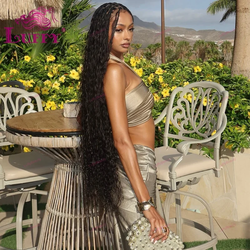 Pre-Divided Deep Wave Bulk Human Hair For Braiding Easy Split Double Drawn Hair Extensions For Boho Braids Curly Human Hair 6