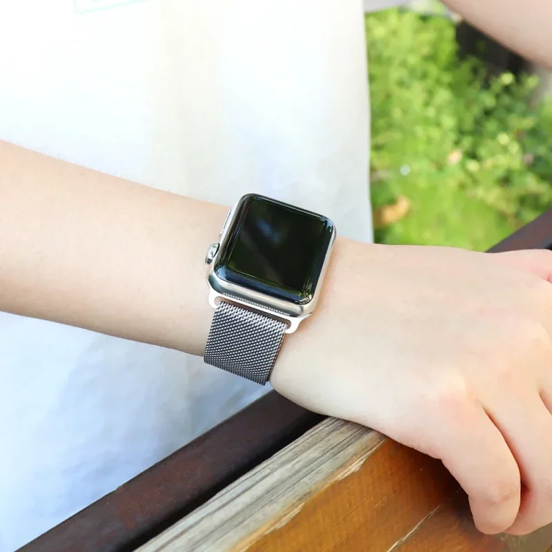 milanese Loop Band for apple watch Strap Ultra 49mm 45mm 44mm 41mm 40mm Metal Wristband bracelet iwatch series 9 8 7 6 5 4 3 SE 2