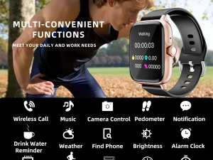 Waterproof Smart Watch with Message Answer Call Sleep Monitoring Sports Pedometer Information Alerts For iPhone Android 2