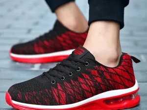 Men's New Running Shoes, Casual Sports, Large-sized, Comfortable, Wear-resistant, Anti-slip, Lightweight with Woven Mesh 1