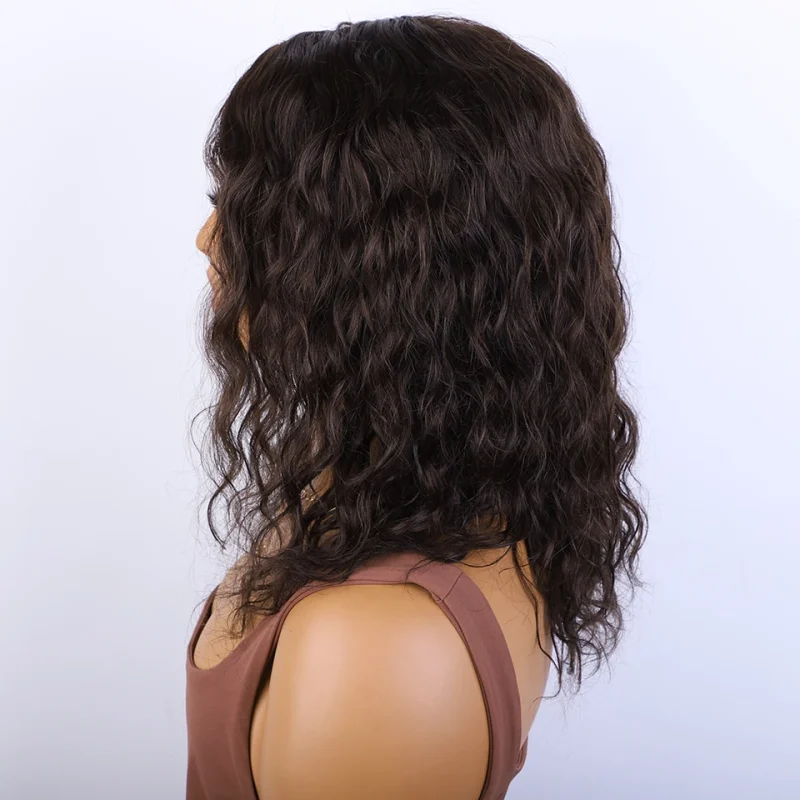 Top Human Hair Wigs Short Pixie Cut Natural Brown Multi Parting 100% Real Human Hair Wigs Perruques Cheveux Humains High Quality 4