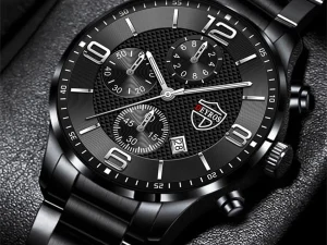 reloj hombre Luxury Business Men Watchs Stainless Steel Quartz WristWatch Male Leather Calendar Luminous Clock relogio masculino 1
