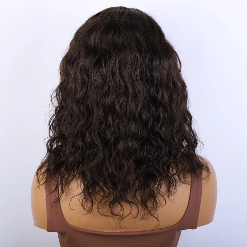 Top Human Hair Wigs Short Pixie Cut Natural Brown Multi Parting 100% Real Human Hair Wigs Perruques Cheveux Humains High Quality 5