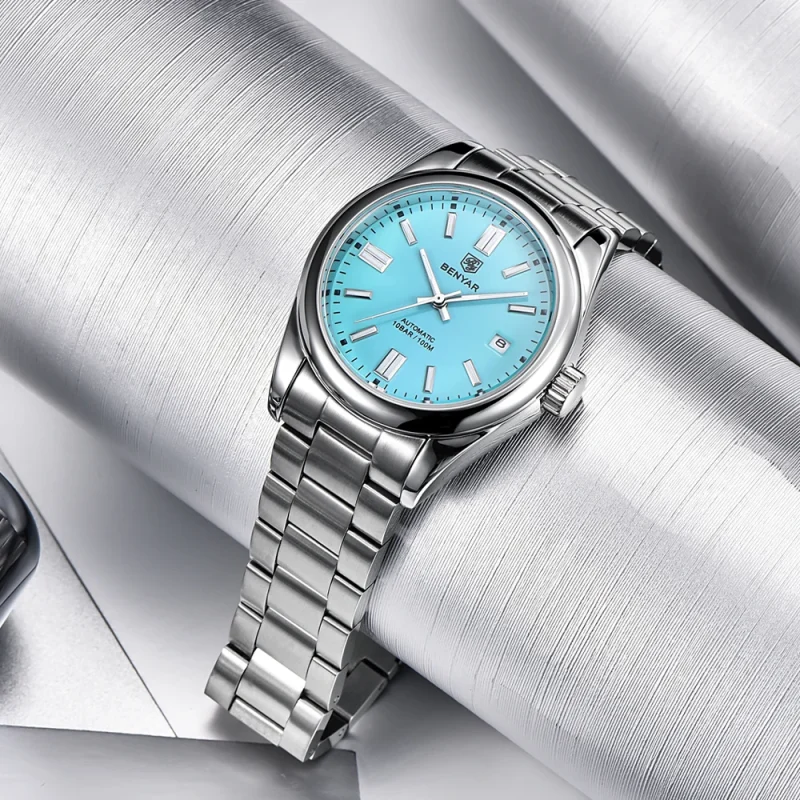 BENYAR New Luxury Automatic Watch 10Bar Waterproof Stainless Steel Men Mechanical Wristwatches Sports Diving Watch for Men - Image 3