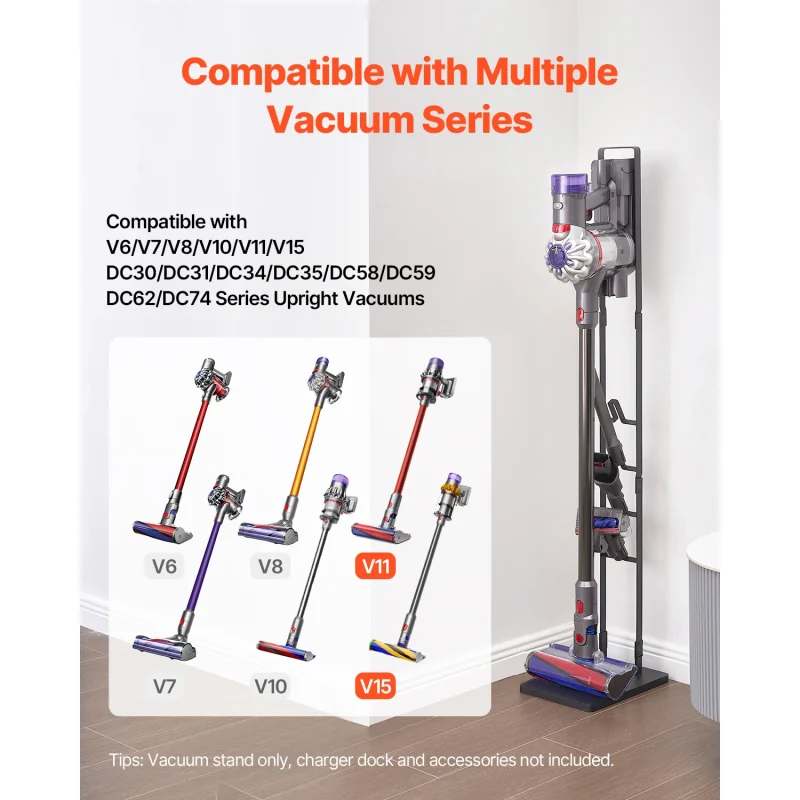 SucceBuy Vacuum Stand Compatible With Dyson Stable Holder with 4 Hooks for Dyson DC30/31/34/35/58/59/62/74 Cordless Upright - Image 2