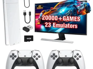 M15 4K Game Stick TV Video Game Console 64G Built-in 20000 Games Retro Handheld Game Player With Wireless Gamepad Controller