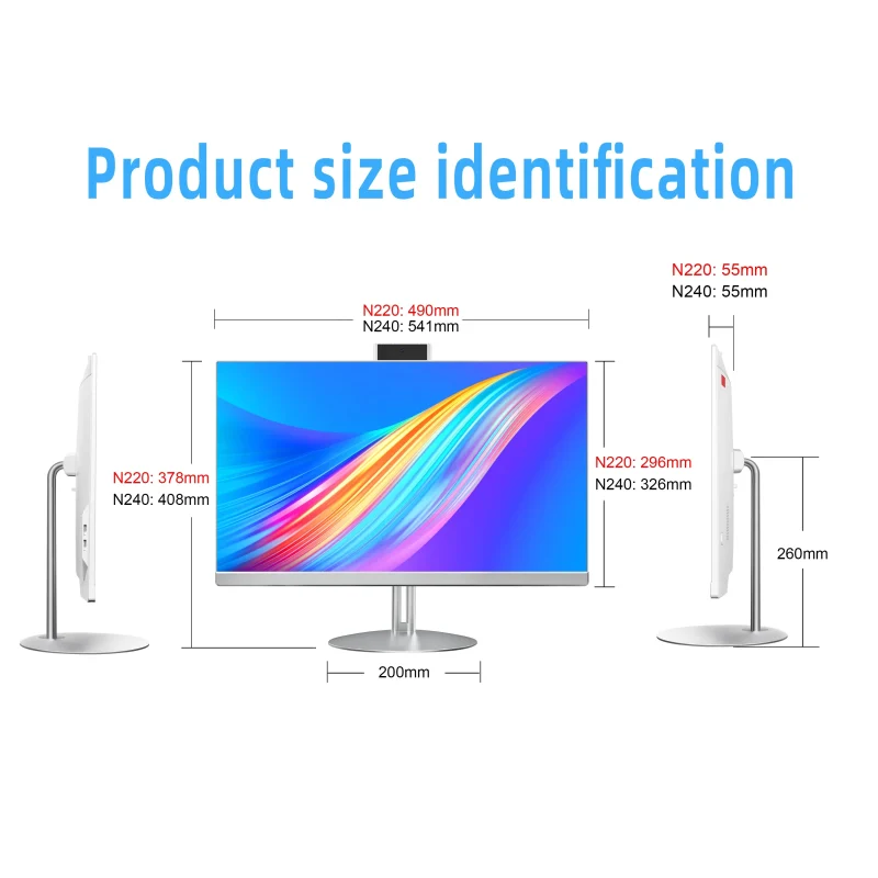 8th Generation I7 Core All-in-One Desktop Computer 23.8 Inch 8gb 16gb RAM 1TB SSD 8gb GDDR3 Video Memory AIO PC - Image 3