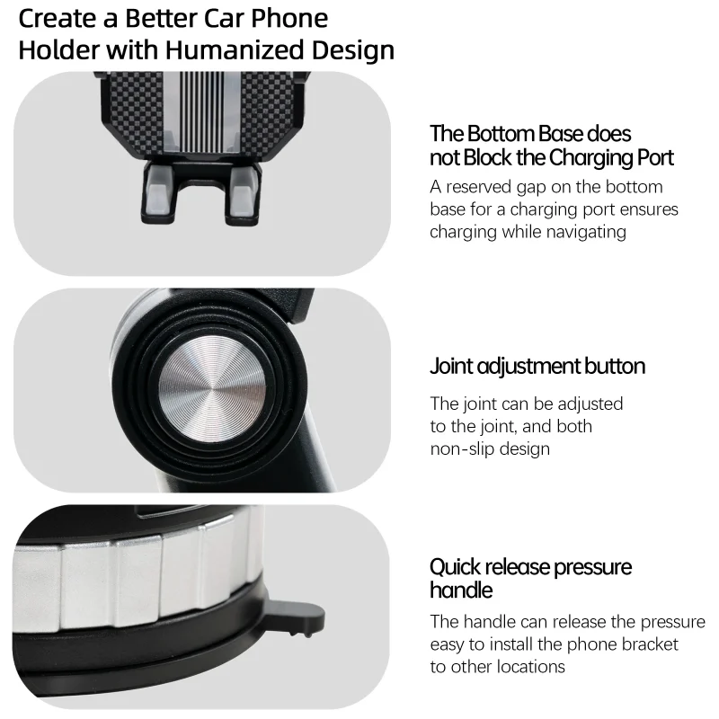 360 Rotation Universal Cell Phone Holder Stand Windscreen Windshield Dashboard Mount Mobile GPS Bracket Support Car Trunk Pickup - Image 5