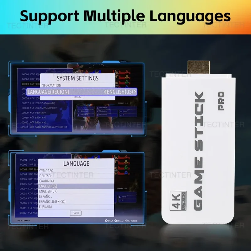 M15 4K Game Stick TV Video Game Console 64G Built-in 20000 Games Retro Handheld Game Player With Wireless Gamepad Controller - Image 6