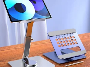 Aluminum Tablet Stand 360°Rotating Folding Adjustable Desk Holder Mount Riser for iPad Pro Air 4 Mini 12.9 4-14 Inch Xiaomi Tab