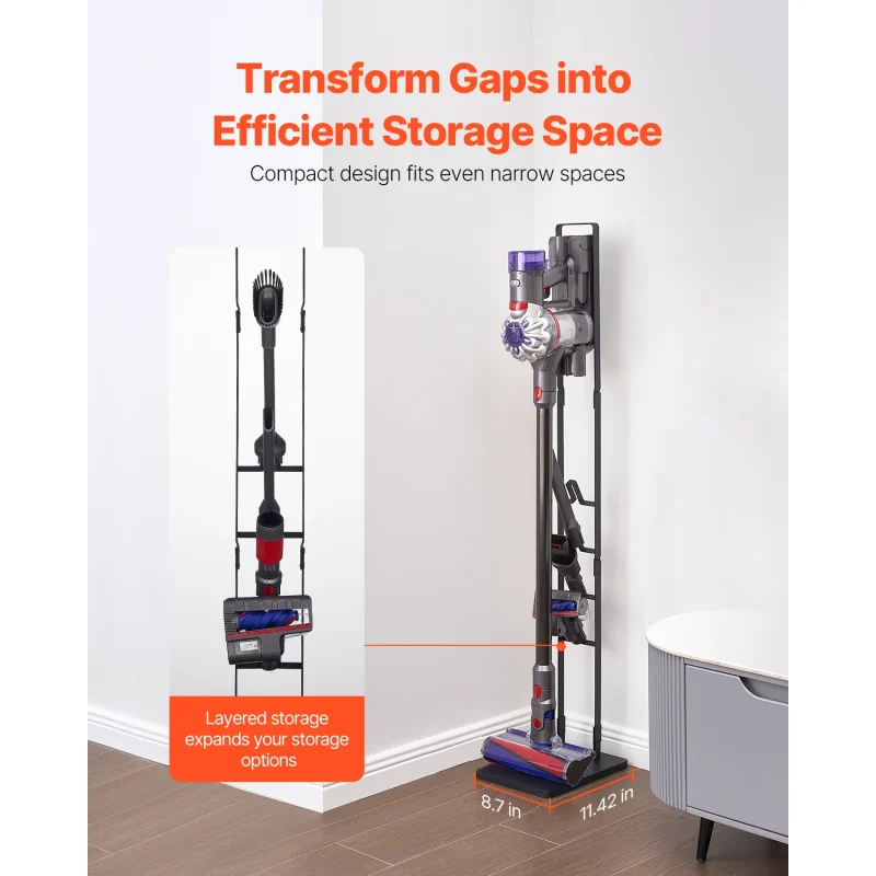 SucceBuy Vacuum Stand Compatible With Dyson Stable Holder with 4 Hooks for Dyson DC30/31/34/35/58/59/62/74 Cordless Upright - Image 6