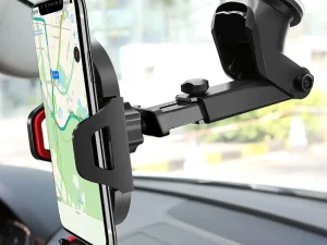 Universal Car 360°Rotate MobilePhone Holder Mount Sucker Retractable Arm Phone Bracket Stand Fit For iPhone 13 12 Pro Max Xiaomi