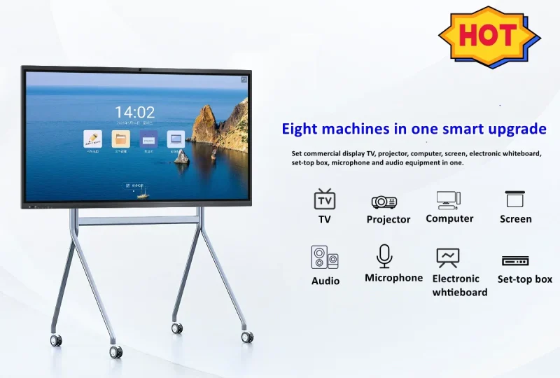 Factory Price 4k 55 65 75 85 96 110 Inch Touch Screen Anti-Glare Lcd Smart Board Windows Android Interactive Whiteboard - Image 4