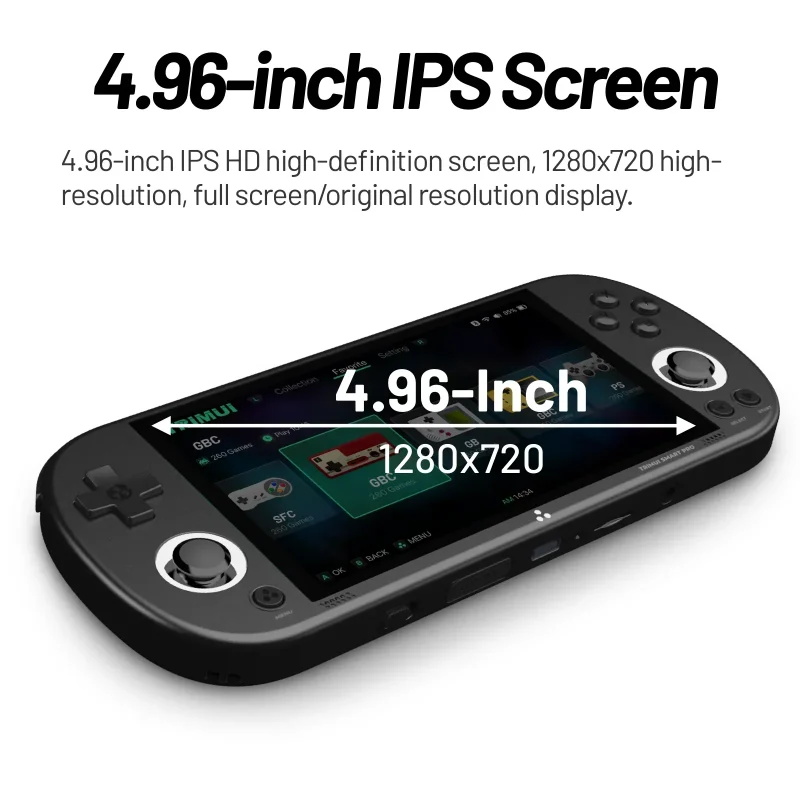 Trimui Smart Pro Handheld Game Console 4.96''IPS Screen Linux System Joystick RGB Lighting Smartpro Retro Video Game Player Gift - Image 2